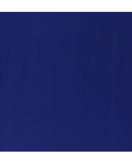 Elegant Royal Blue Synthetic Stretchable Crepe Fabric - 140 cm Wide-D19392