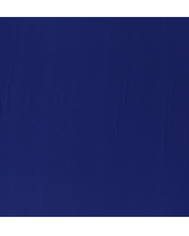 Elegant Royal Blue Synthetic Stretchable Crepe Fabric - 140 cm Wide-D19392