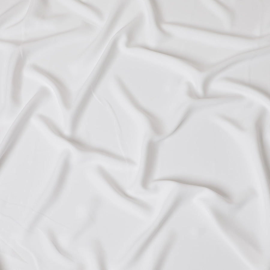 قماش كريب صناعي أبيض أنيق قابل للتمدد - عرض 140 سم - D19394