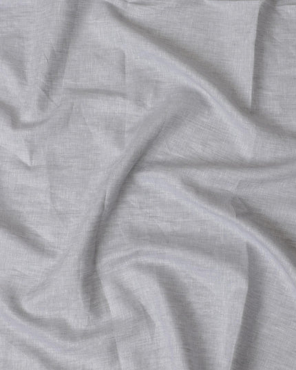 Elegant Light Gray Pure Linen Fabric - 60 Lea, 140 cm Wide-D19395