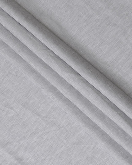 Elegant Light Gray Pure Linen Fabric - 60 Lea, 140 cm Wide-D19395