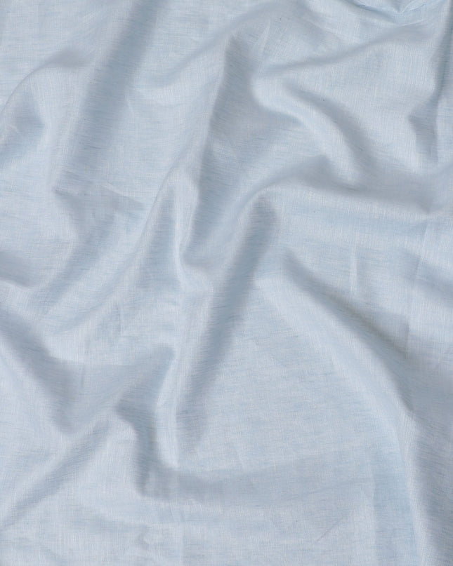 قماش كتان خالص أنيق باللون الأزرق الفاتح - 60 ليا، عرض 140 سم -D19396