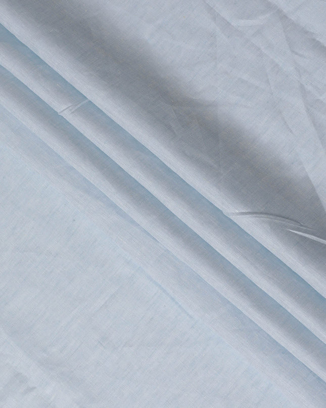 قماش كتان خالص أنيق باللون الأزرق الفاتح - 60 ليا، عرض 140 سم -D19396