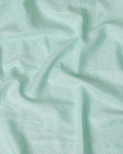 Elegant Mint Green Pure Linen Fabric - 60 Lea, 140 cm Wide-D19397