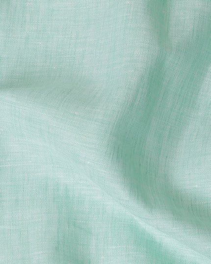 Elegant Mint Green Pure Linen Fabric - 60 Lea, 140 cm Wide-D19397