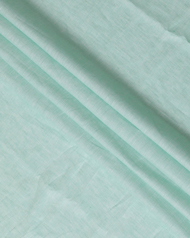 Elegant Mint Green Pure Linen Fabric - 60 Lea, 140 cm Wide-D19397