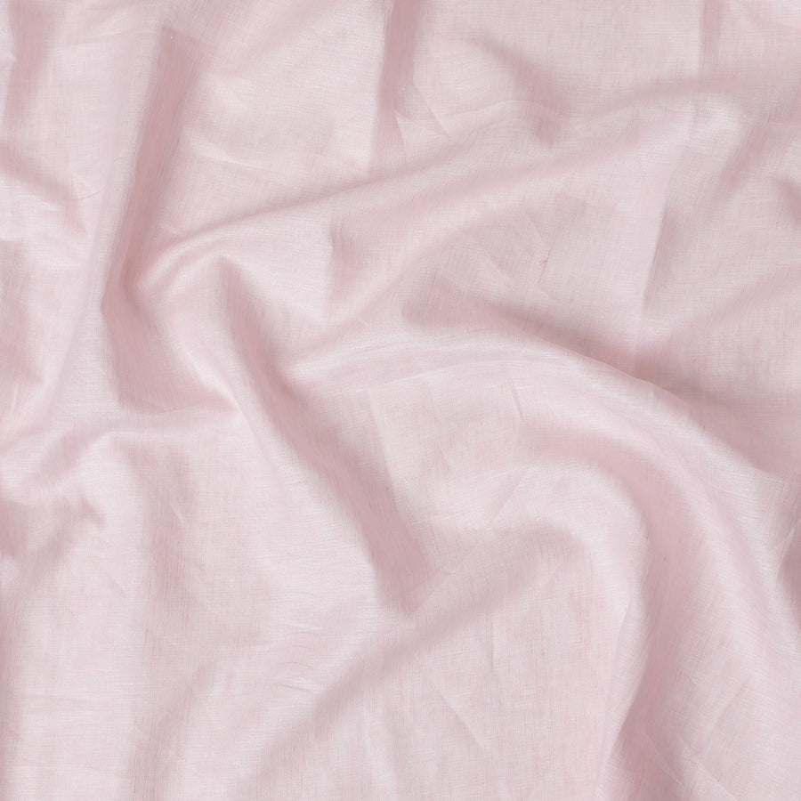 قماش كتان نقي أنيق وردي فاتح - 60 ليا، عرض 140 سم -D19399