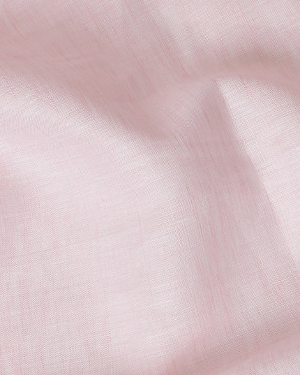 Elegant Light Pink Pure Linen Fabric - 60 Lea, 140 cm Wide-D19399