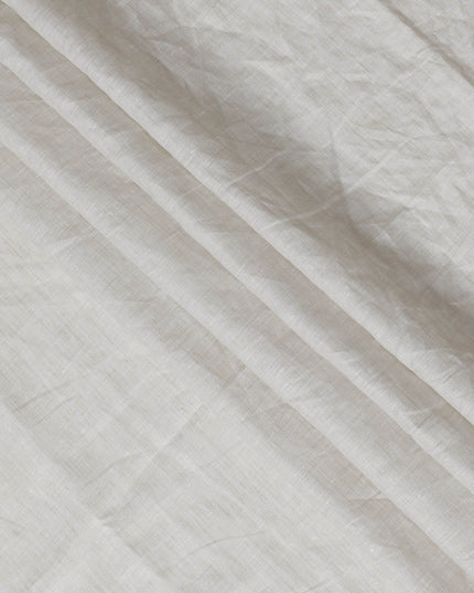 Elegant Ivory Pure Linen Fabric - 60 Lea, 140 cm Wide-D19400