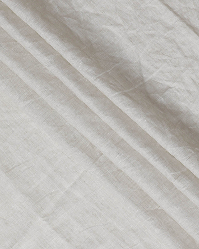 Elegant Ivory Pure Linen Fabric - 60 Lea, 140 cm Wide-D19400
