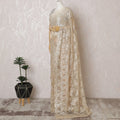 Elegant French Metallic Chantilly Lace Fabric - Gold Floral Design, 110 cm Width, 5.5 Meters-D19451 Regal Fabrics