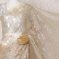 Elegant French Metallic Chantilly Lace Fabric - Gold Floral Design, 110 cm Width, 5.5 Meters-D19451 Regal Fabrics