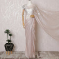 Elegant French Metallic Chantilly Lace Fabric - Soft Pink Floral Design, 110 cm Width, 5.5 Meters-D19457 Regal Fabrics