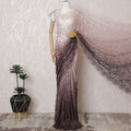 Elegant French Ombre Chantilly Lace Fabric - Blush to Plum Design, 110 cm Width, 5.5 Meters-D19469
