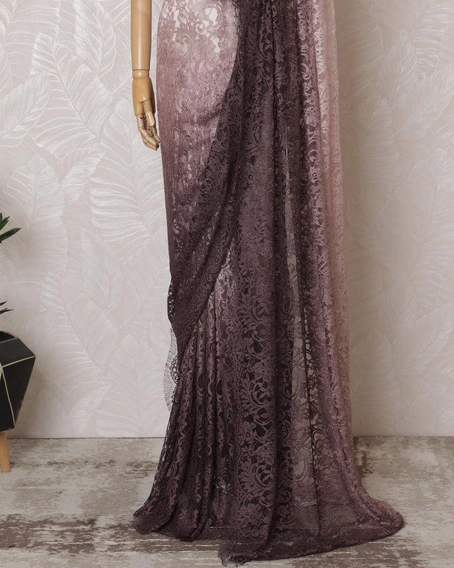 Elegant French Ombre Chantilly Lace Fabric - Blush to Plum Design, 110 cm Width, 5.5 Meters-D19469 Regal Fabrics