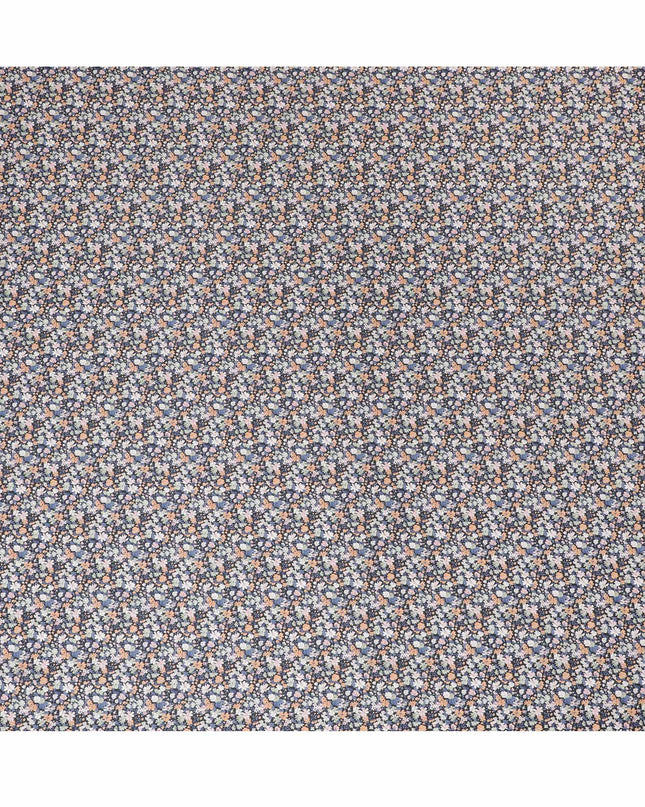 Elegant Floral Cotton Lawn Fabric - Black with Pastel Blossoms, 110 cm Wide, Japanese Design-D19539 Regal Fabrics