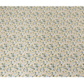 Charming Yellow Floral Cotton Lawn Fabric with Blue and White Blossoms, 110 cm Wide, Japanese Design-D19543