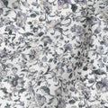 Sophisticated White Floral Cotton Lawn Fabric with Grey and Lavender Blooms, 110 cm Wide, Japanese Design-D19548 Regal Fabrics