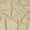 Elegant White Floral Cotton Lawn Fabric with Yellow Blossoms, 110 cm Wide, Japanese Design-D19552 Regal Fabrics