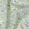 Delicate White Floral Cotton Lawn Fabric with Yellow and Purple Blossoms, 110 cm Wide, Japanese Design-D19555 Regal Fabrics