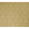 Elegant Yellow Floral Cotton Lawn Fabric with Green and Blue Blossoms, 110 cm Wide, Japanese Design-D19559