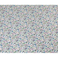Vibrant White Floral Cotton Lawn Fabric with Blue and Pink Blossoms, 110 cm Wide, Japanese Design-D19564