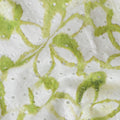 Fresh Green Geometric blended Cotton Lawn Fabric with Embroidery - 110 cm Wide - D19602 Regal Fabrics