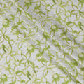 Fresh Green Geometric blended Cotton Lawn Fabric with Embroidery - 110 cm Wide - D19602 Regal Fabrics