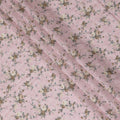 Delicate Pink Floral blended Cotton Lawn Fabric with Embroidery - 110 cm Wide - D19604