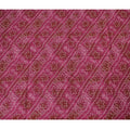Vibrant Pink Patterned blended Cotton Lawn Fabric with Embroidery - 110 cm Wide - D19605