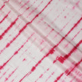 Vibrant Pink and White Tie-Dye Cotton Lawn Fabric, 110 cm Width-D19662