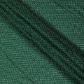 Emerald Green and White Polka Dot Synthetic Chinon Fabric with gold foil, 110 cm Width-D19675