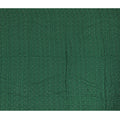 Emerald Green and White Polka Dot Synthetic Chinon Fabric with gold foil, 110 cm Width-D19675