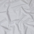Soft Pearl White Polka Dot and Floral Embroidered Cotton Lawn Fabric, 110 cm Width-D19676 - Regal Fabrics