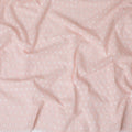 Blush Pink Polka Dot and Floral Embroidered Cotton Lawn Fabric, 110 cm Width-D19677