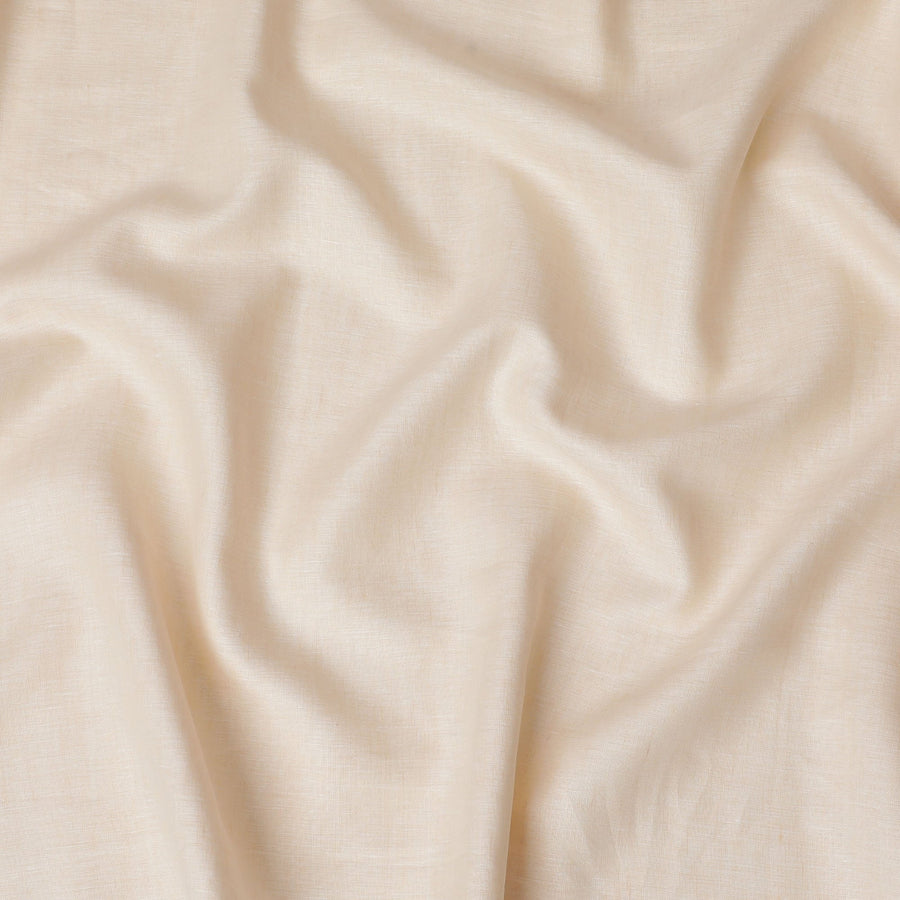 Light Peach Plain Premium Pure Linen Fabric - 60 Lea Quality, 140 cm Width-D19932