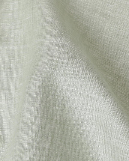 Sage Green Plain Premium Pure Linen Fabric - 60 Lea Quality, 140 cm Width-D19934