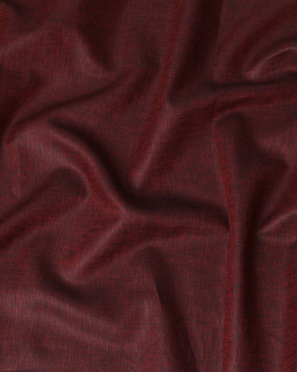 Deep Maroon Plain Premium Pure Linen Fabric - 60 Lea Quality, 140 cm Width-D19937