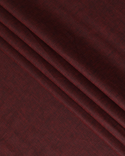 Deep Maroon Plain Premium Pure Linen Fabric - 60 Lea Quality, 140 cm Width-D19937