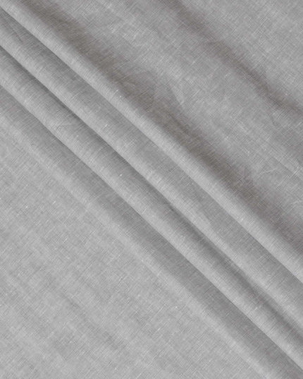 Light Grey Plain Premium Pure Linen Fabric - 60 Lea Quality, 140 cm Width-D19939