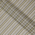Grey and Yellow Geometric Cotton Lawn Fabric - 110 cm Width, India-D19950