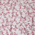 Uragiri Cotton Voile Fabric with jacquard, 110 cm Width, White and Pink Floral Design-D19955 Regal Fabrics