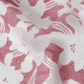 Uragiri Cotton Voile Fabric with jacquard, 110 cm Width, White and Pink Floral Design-D19955 Regal Fabrics