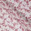Uragiri Cotton Voile Fabric with jacquard, 110 cm Width, White and Pink Floral Design-D19955 Regal Fabrics