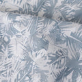 Uragiri Cotton Voile Fabric with jacquard, 110 cm Width, White and Blue Leaf Design-D19957 Regal Fabrics