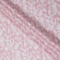 Uragiri Cotton Voile Fabric with jacquard, 110 cm Width, White and Pink Leaf Design-D19958 Regal Fabrics
