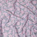 Uragiri Cotton Voile Fabric with Jacquard, 110 cm Width, Pink and Grey Floral Design-D19960 Regal Fabrics