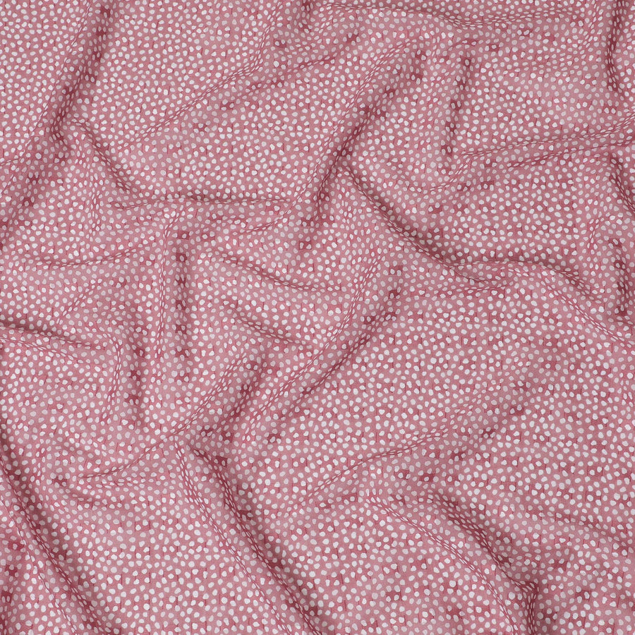 Uragiri Cotton Voile Fabric with Jacquard, 110 cm Width, Pink and White Dot Design-D19961 - Regal Fabrics