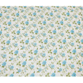 Delicate White and Blue Floral Print Cotton Lawn Fabric - 110 cm Width-D19971