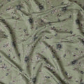 Sage Green and Mauve Floral Print Cotton Lawn Fabric - 110 cm Width-D19977